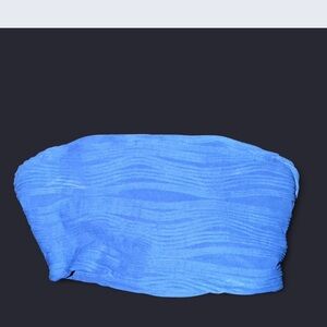 SHEIN Vibrant Blue Textured Crop Top